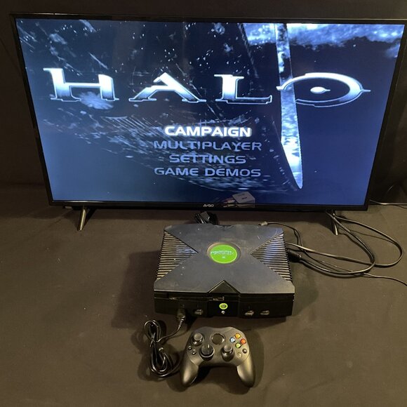 Microsoft Xbox Original With Controller And HD Rca Cables - Picture 1 of 3